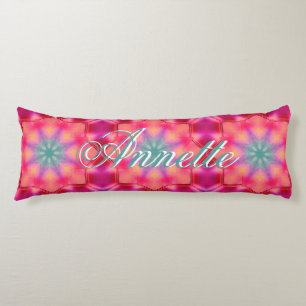 Monogram Name Colorful Blue Star Muster   Seitenschläferkissen