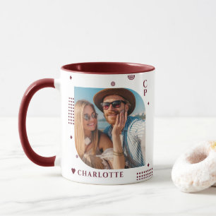 Monogram Name Foto Trendy Simple Modern Tasse