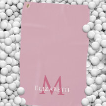 Monogram Name Initial Elegant Pink