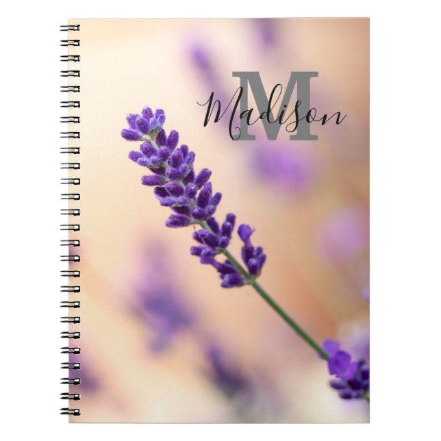 Monogram Name Journal-Notebook mit benutzerdefinie Notizblock (Vorderseite)