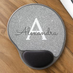 Monogram Name Mousepad für Silver Sparkle Glitzer<br><div class="desc">Monogram Mousepad für den silbernen Sparkle-Glitzer. Dieses Mousepad kann auf Ihren Vornamen angepasst werden. Bitte kontaktieren Sie den Designer,  um passende Artikel zu erhalten.</div>