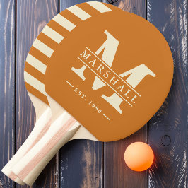Monogram & Name Overlay Polo Burnt Honey Tischtennis Schläger