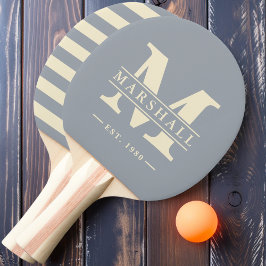 Monogram & Name Overlay Polo Dove Gray Tischtennis Schläger