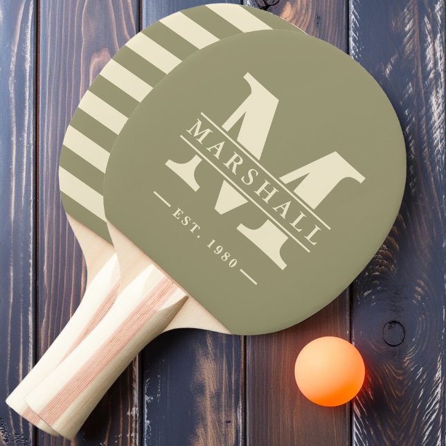 Monogram & Name Overlay Polo Sage Meadow Tischtennis Schläger (Von Creator hochgeladen)