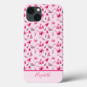 Monogram Name Script Rosa Bläserelegante Trendy Case-Mate iPhone Hülle