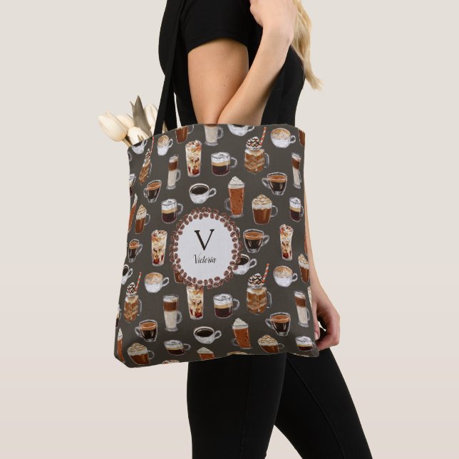 Monogram Name Venti Kaffee Lover Brown Tasche (Von Nahem)