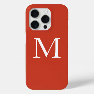 Monogram Name Warm Terra Cotta Orange Custom Color Case-Mate iPhone Hülle