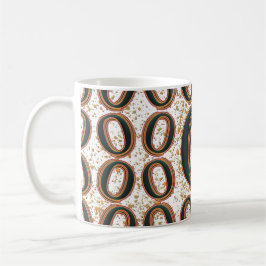 Monogram Name Yellow Green Gepunktet Whimsical Kaffeetasse