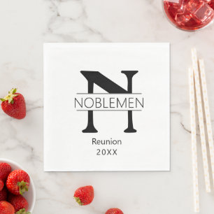 Monogram Napkin Family Wiedersehen Party liefert Serviette