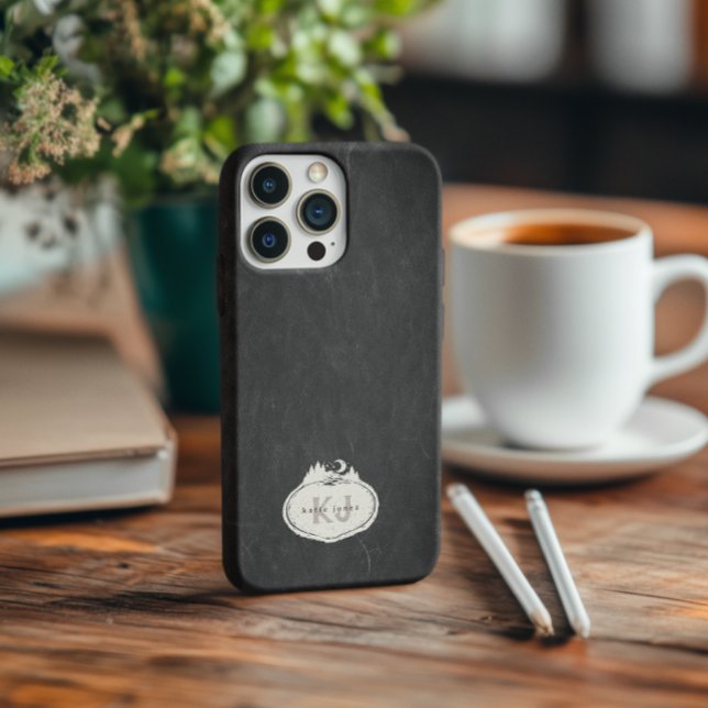 Monogram Nature Stamp | Custom Name iPhone 16 Pro Hülle (Von Creator hochgeladen)