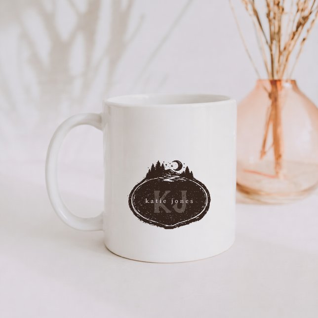 Monogram Nature Stamp | Custom Name Kaffeetasse (Von Creator hochgeladen)
