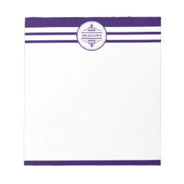 Monogram Nautical Eleganic Navy Blue Notepad Notizblock