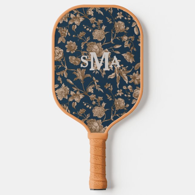 Monogram Navy Chinoisserie Pickleball Paddle (Vorderseite)