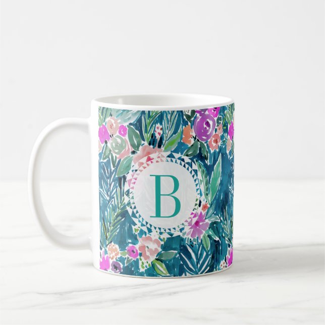 Monogram NAVY TROPICAL PARADISE Hawaiianischer Hib Kaffeetasse (Links)