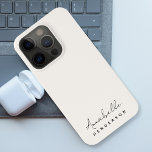 Monogram Neutral Modern Minimalist Stylish Case-Mate iPhone Hülle<br><div class="desc">A einfache stylish custom monogram design with a modern minimalist handwritten script typography paired with a block typography in black on natural ivory cream background. The monogram name can easily be personalized to make design as unique as you are! Die perfektly personal gift or requory for any chance!</div>