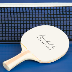 Monogram Neutral Modern Minimalist Stylish Tischtennis Schläger
