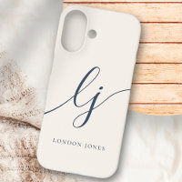 Monogram Neutral Modern Minimalistisch Stylish Ivo