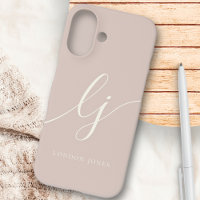 Monogram Neutral Moderne Minimalistisch Stylische 