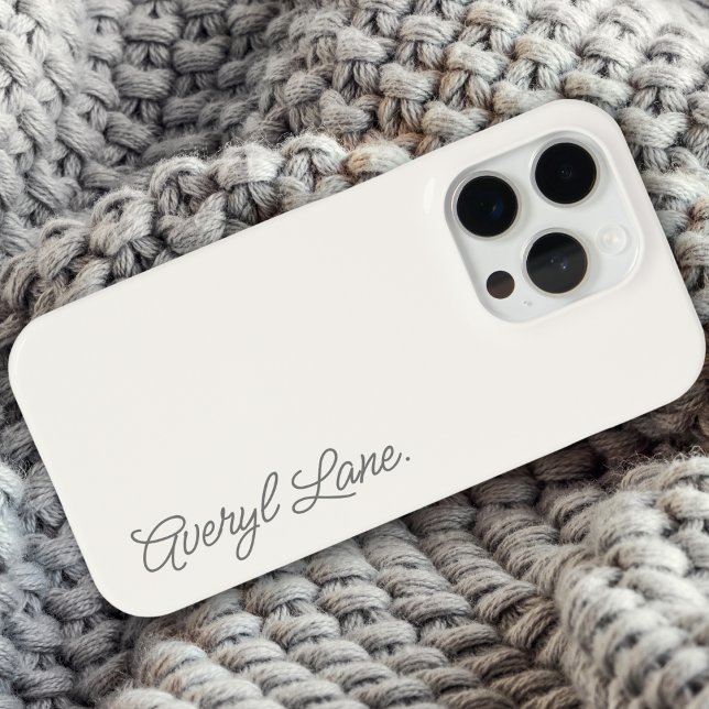 Monogram Neutral Moderne Minimalistisch Stylish Sc Case-Mate iPhone Hülle (Von Creator hochgeladen)