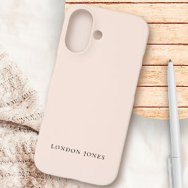 Monogram Neutral Moderner Minimalistischer Stilpin iPhone 16 Hülle