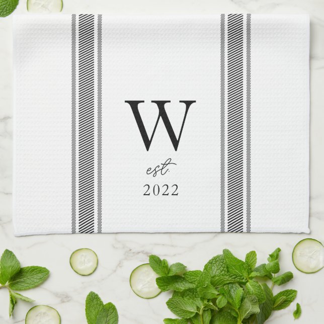 Monogram, New Kittuch Geschirrtuch (Gefaltet)