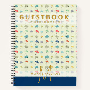 Monogram New Mother Advice Baby Shooting Guest Boo Notizbuch