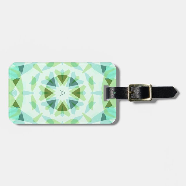 Monogram Niedlich Blue Hübsch Green Magic Star Gir Gepäckanhänger (Vorderseite horizontal)
