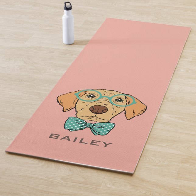 Monogram Niedlich & Funny Labrador Retriever Hipst Yogamatte (Beispiel)