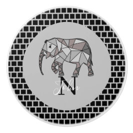 Monogram Niedlich Graphics Elephant Personalisiert Keramikknauf