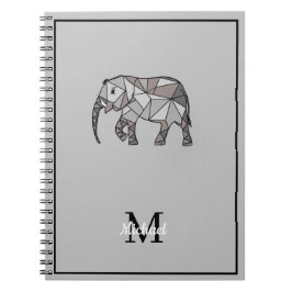 Monogram Niedlich Graphics Elephant Personalisiert Notizblock