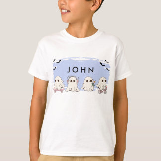 Monogram Niedlich Halloween Ghosts Spooky T-Shirt