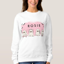 Monogram Niedlich Halloween Pink Ghosts Spooky
