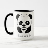 Monogram Niedlich Kawaii Panda Bär Personalisierte