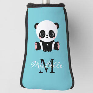 Monogram Niedlich Panda Personalisiert Bubble Gum Golf Headcover
