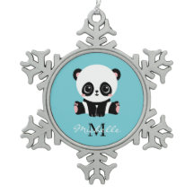 Monogram Niedlich Panda Personalisiert Bubble Gum 