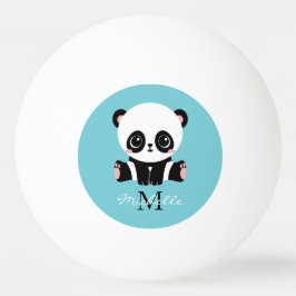 Monogram Niedlich Panda Personalisiert Bubble Gum  Tischtennisball
