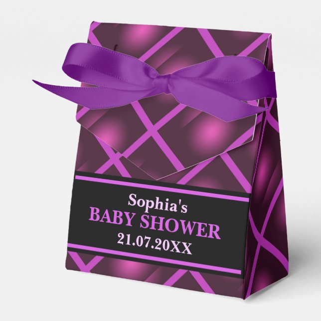 Monogram Niedlich Pattern Baby Shower Favor B Geschenkschachtel (Vorderseite)