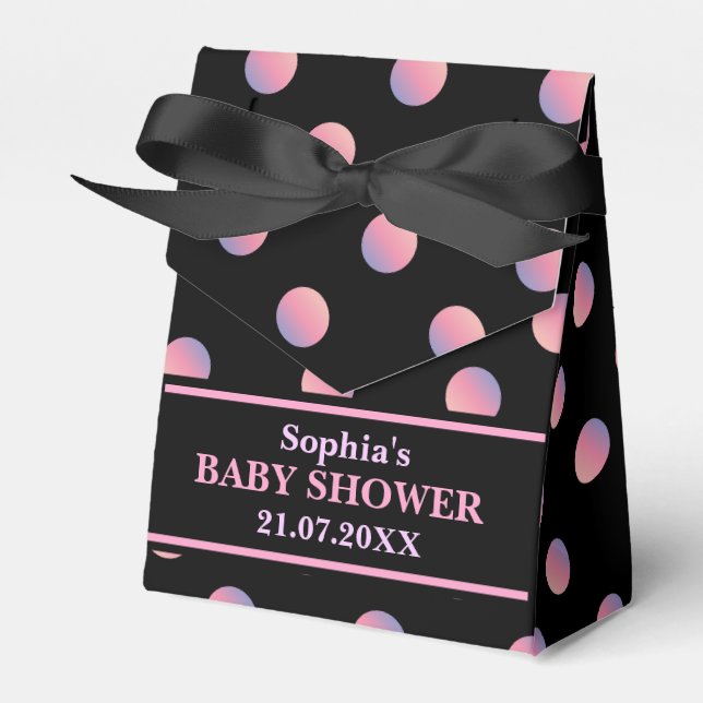 Monogram Niedlich Pattern Baby Shower Favor B Geschenkschachtel (Vorderseite)