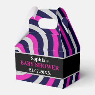 Monogram Niedlich Stripe Babydusche Geschenkschachtel