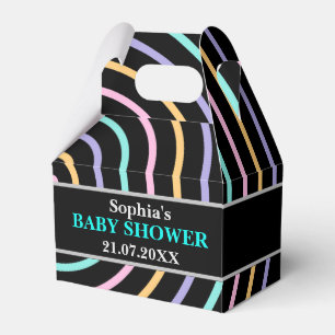 Monogram Niedlich Stripe Babydusche Geschenkschachtel