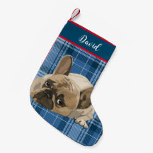 Monogram Niedliches Design lustiger Hund auf blaue