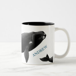 Monogram Nordatlantischer Weißwal Zweifarbige Tasse
