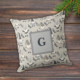 Monogram Nordic Christmas Gnomes and Greenerity Gr Kissen
