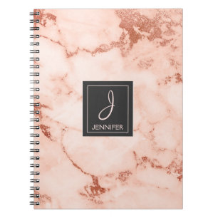 Monogram Notebook aus der Gold Rose Notizblock