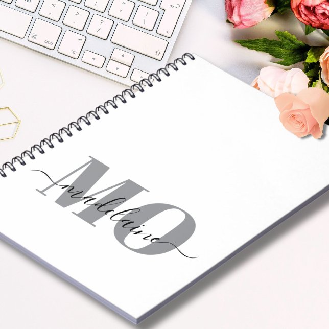 Monogram Notebook Custom Initials & Name Journal Notizblock (Von Creator hochgeladen)