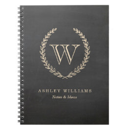 Monogram-Notebook im Chalkboard-Stil Notizblock