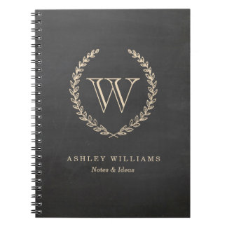 Monogram-Notebook im Chalkboard-Stil Notizblock