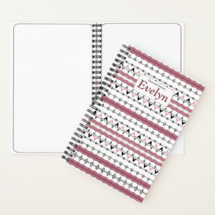 Monogram Notebook mit benutzerdefiniertem rosa Mus Notizbuch