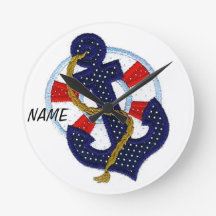 MONOGRAM NURSERY "Sailor" Wall Clock