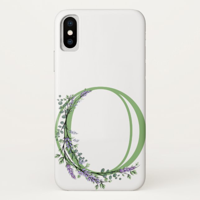 Monogram O Lavendel Eucalyptus Case-Mate iPhone Hülle (Rückseite)
